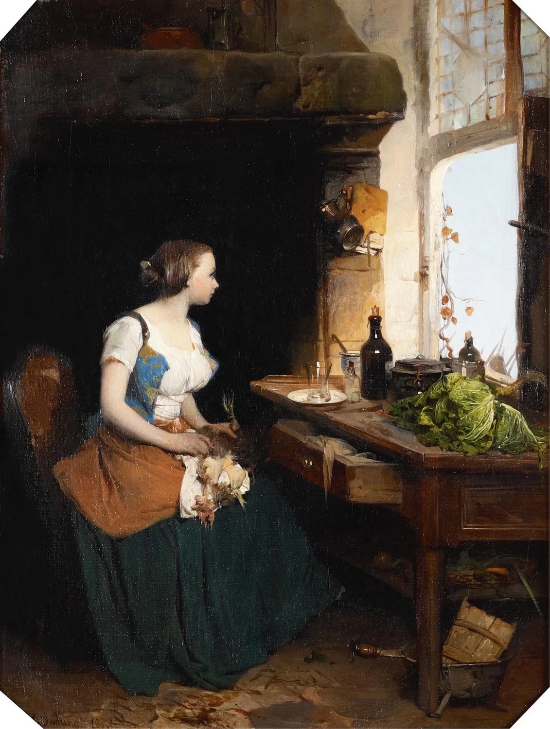 Giovane donna alla finestra